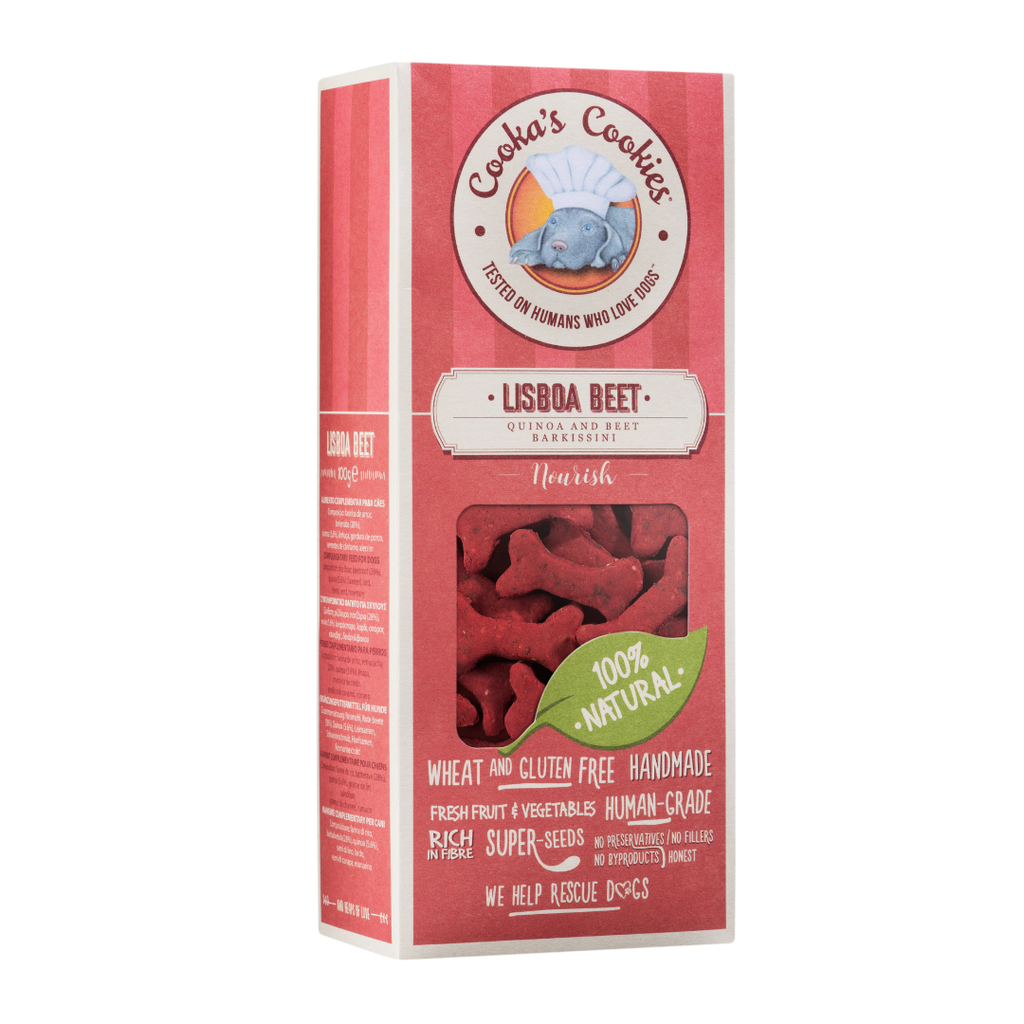 Cooka's Cookies - Lisboa Beet - Naturlige hundegodbidder med superfoods